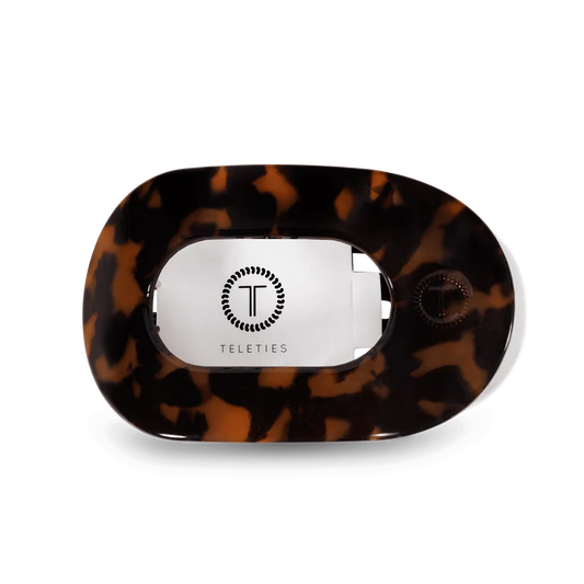 Flat Round Hair Clip - Large - Tortoise