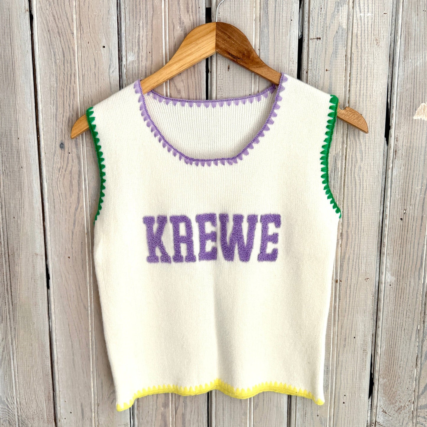 Mardi Gras Chenille Knit Tank