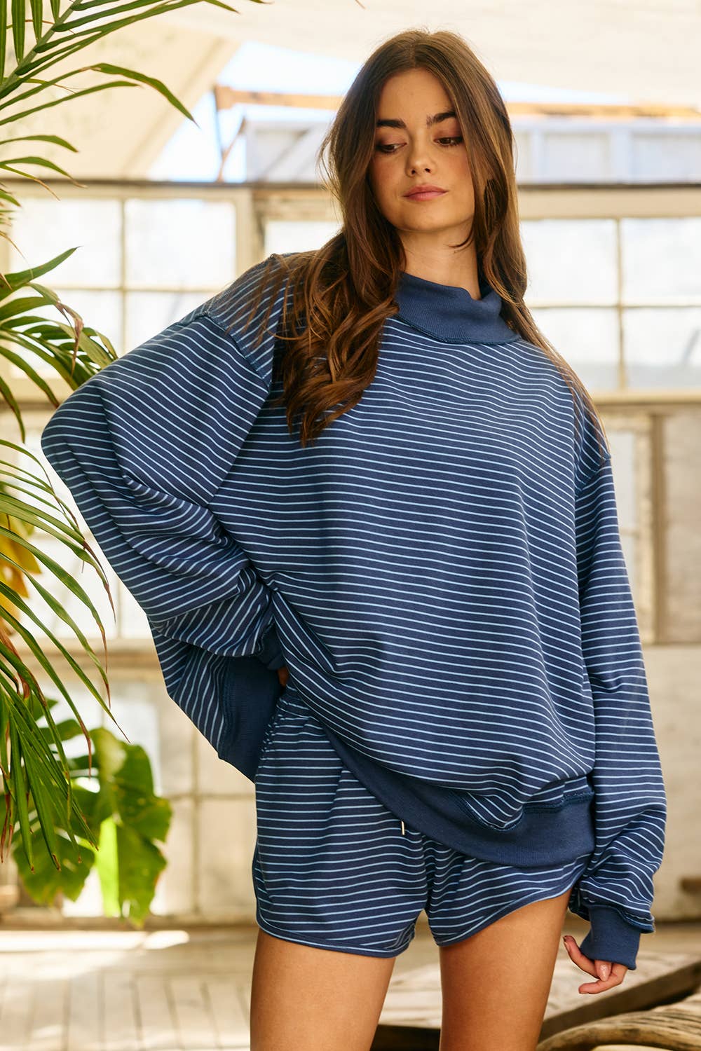Saylor Stripe Dolphin Shorts