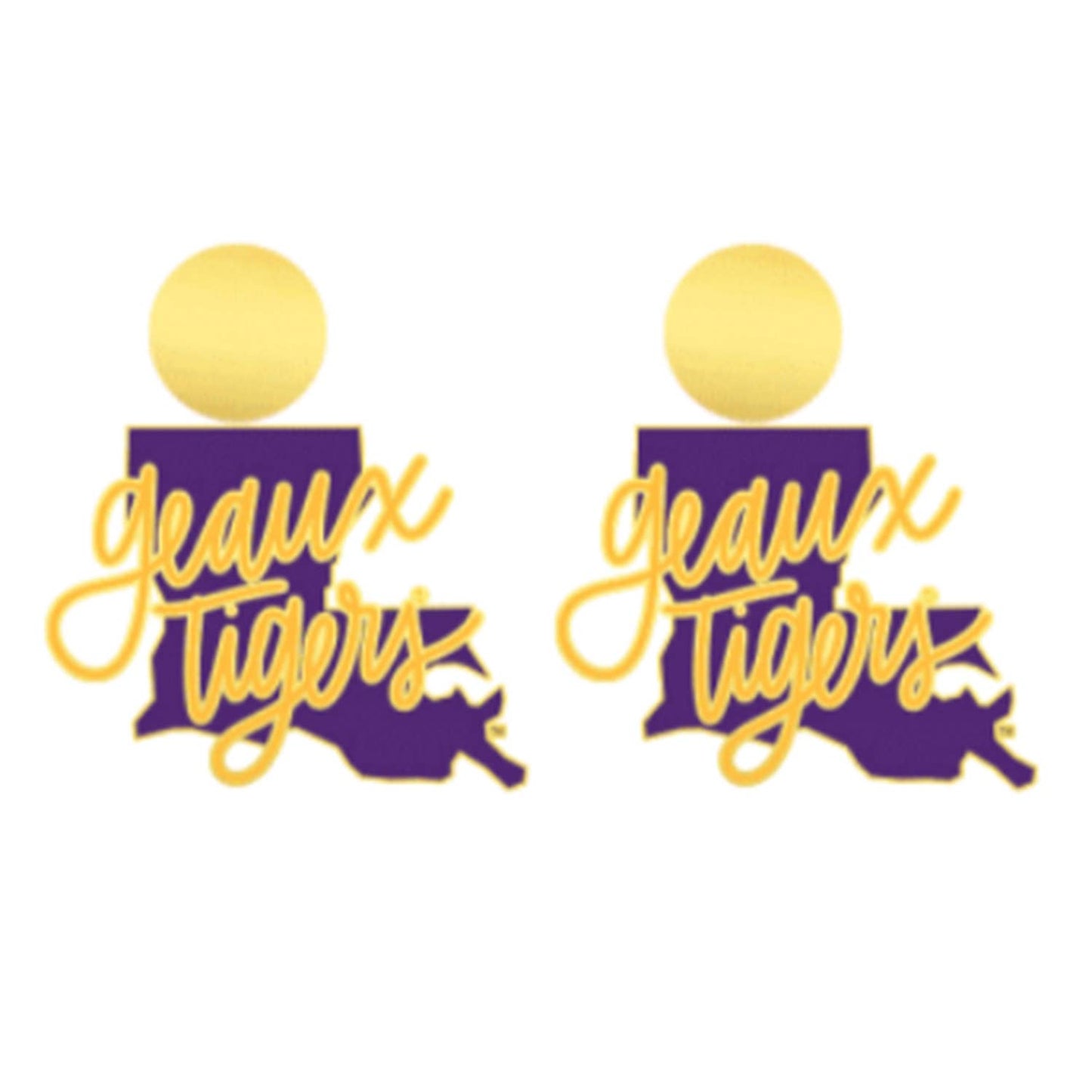 LSU Geaux Tigers State Earrings