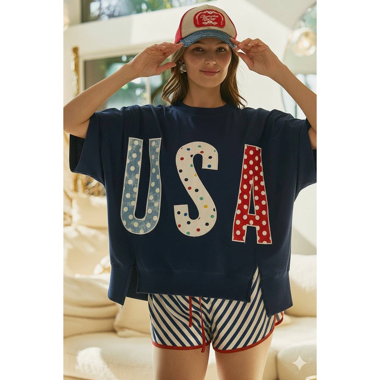 The Star Spangled Patchwork Top