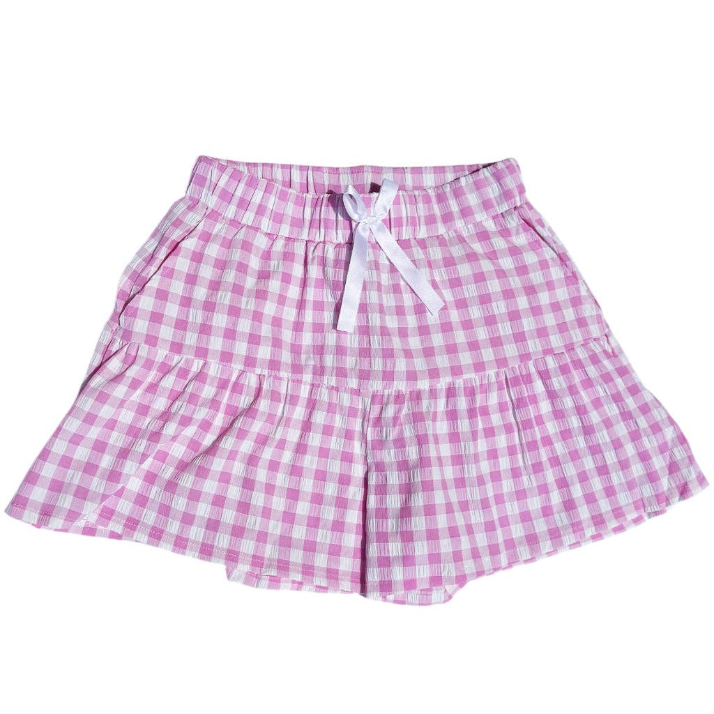 Lulu Mac Pink Gingham Skort