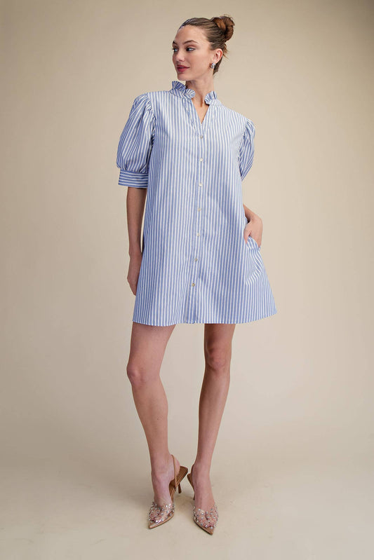 Hadley Stripe Puff Sleeve Dress
