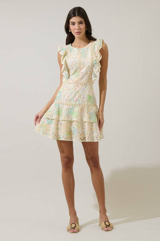 Tiarra Eyelet Rayana Ruffle Dress