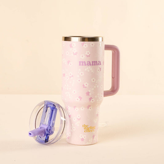 40 oz Lifestyle Flip Straw Tumbler-Mama Lilac
