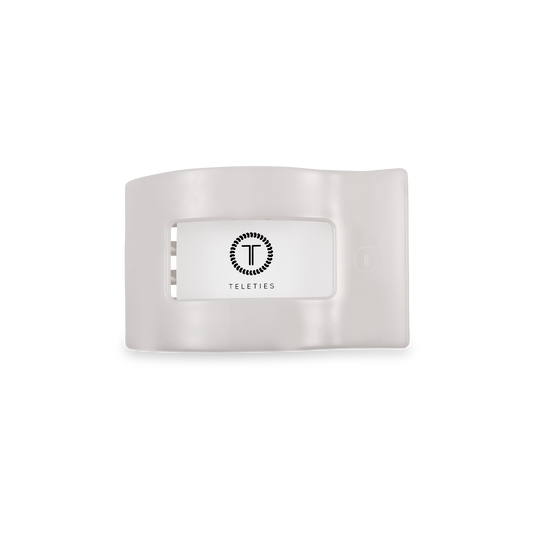 Flat Rectangle Hair Clip | Small | Coconut White