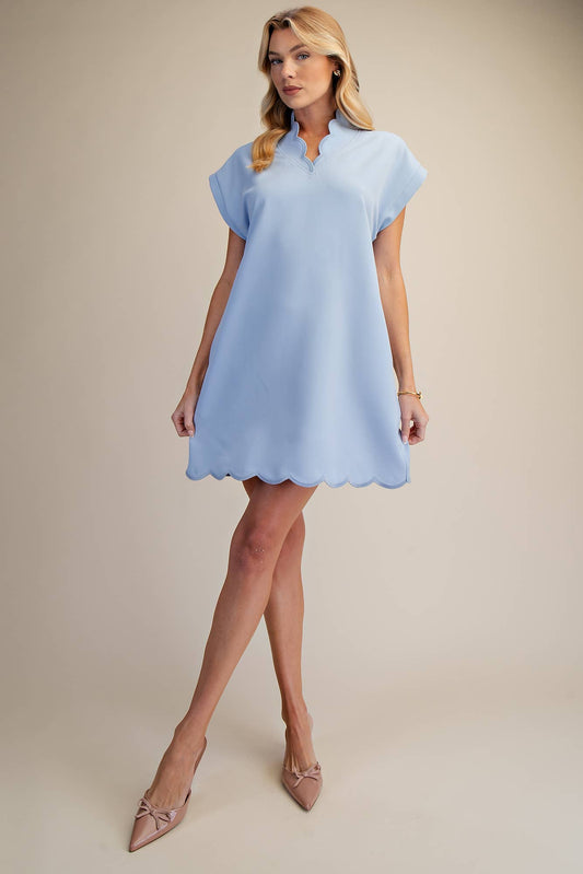 The Scalloped Grace Mini Dress