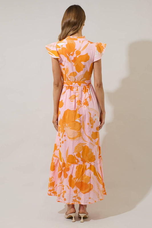 Harlow Sunset Bloom Midi Dress