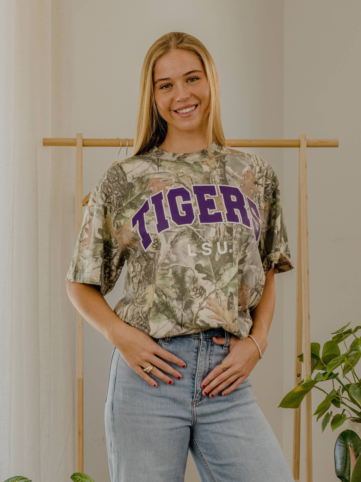 LSU Tigers Oversized Camo Graphic Tee