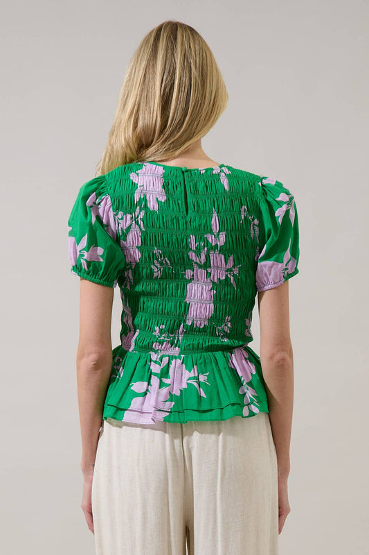 Lennox Garden Smocked Top