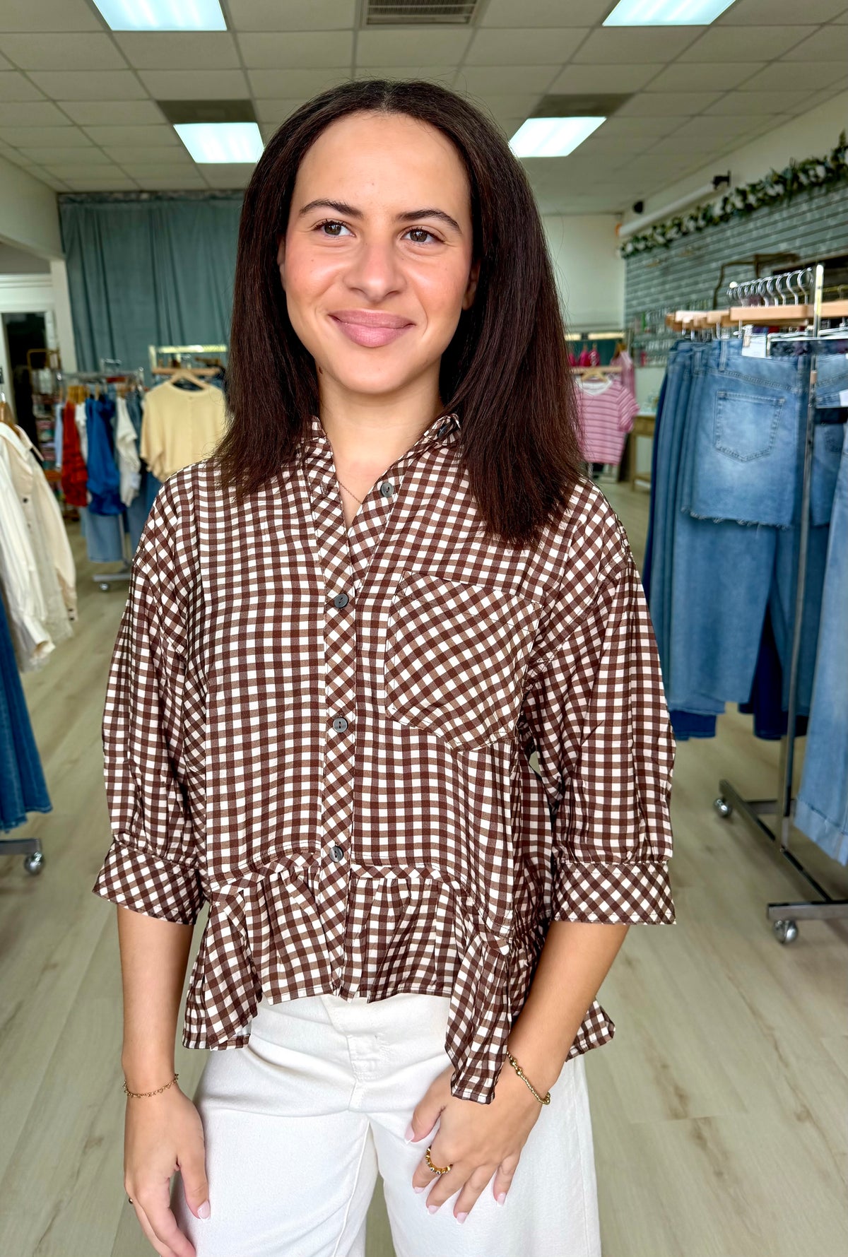 Maple Market Peplum Top