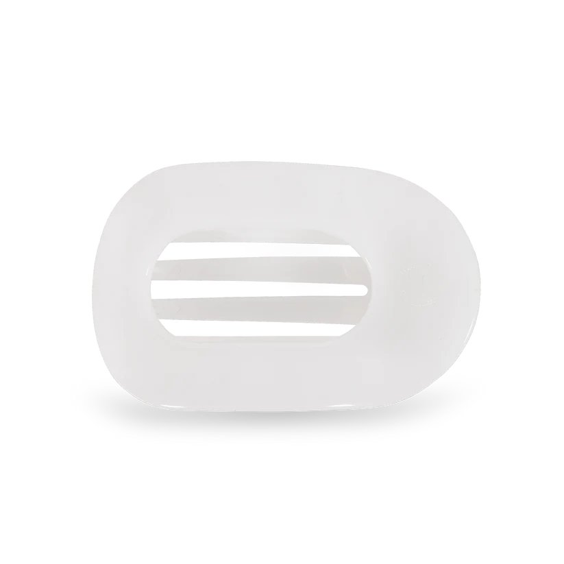 Flat Round Hair Clip - Small - Coconut White