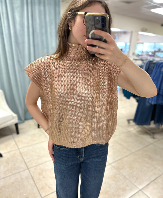 Holiday Shimmer Knit Top