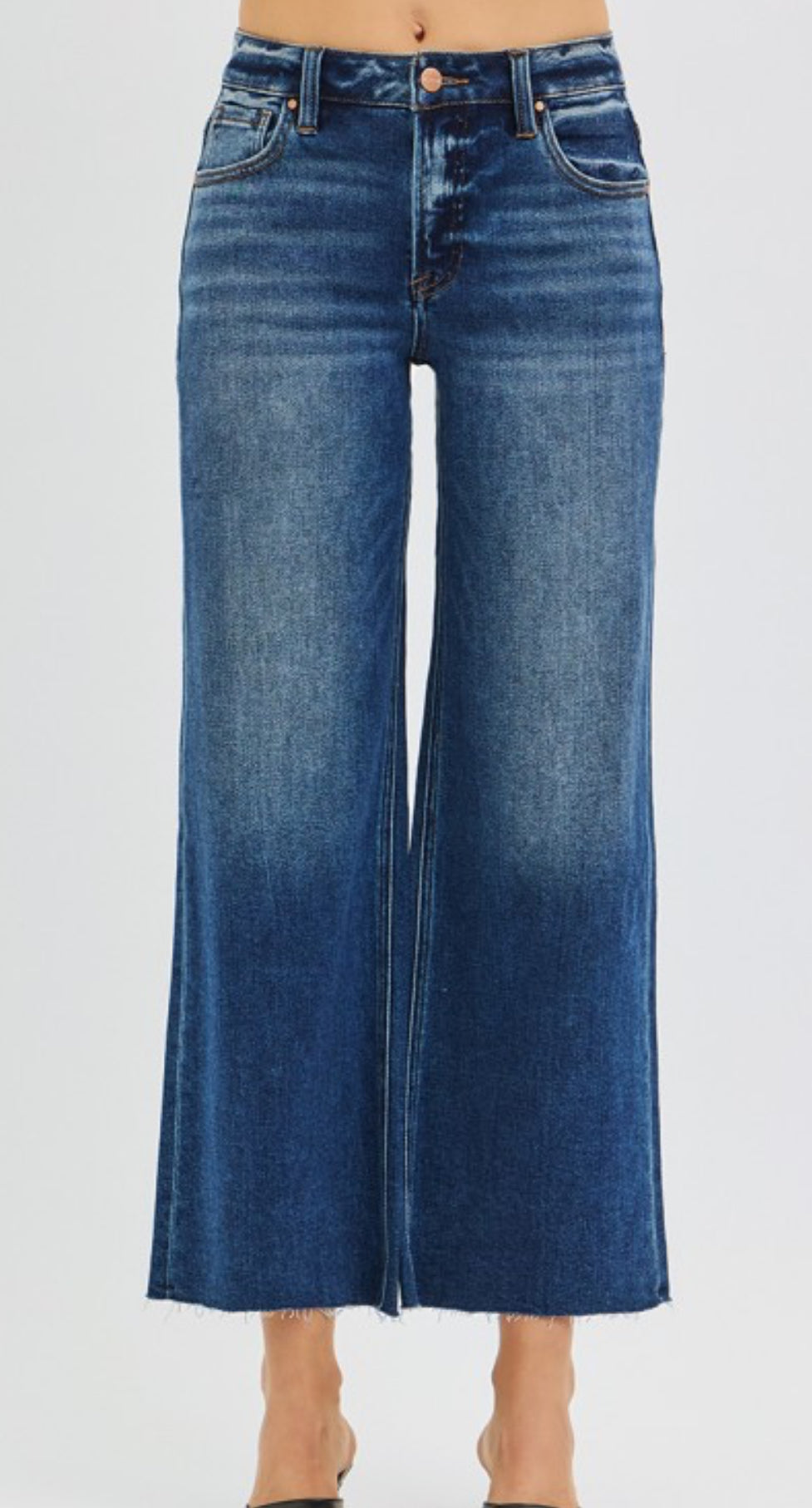 Risen Bayfront High Rise Crop Wide Leg Jeans