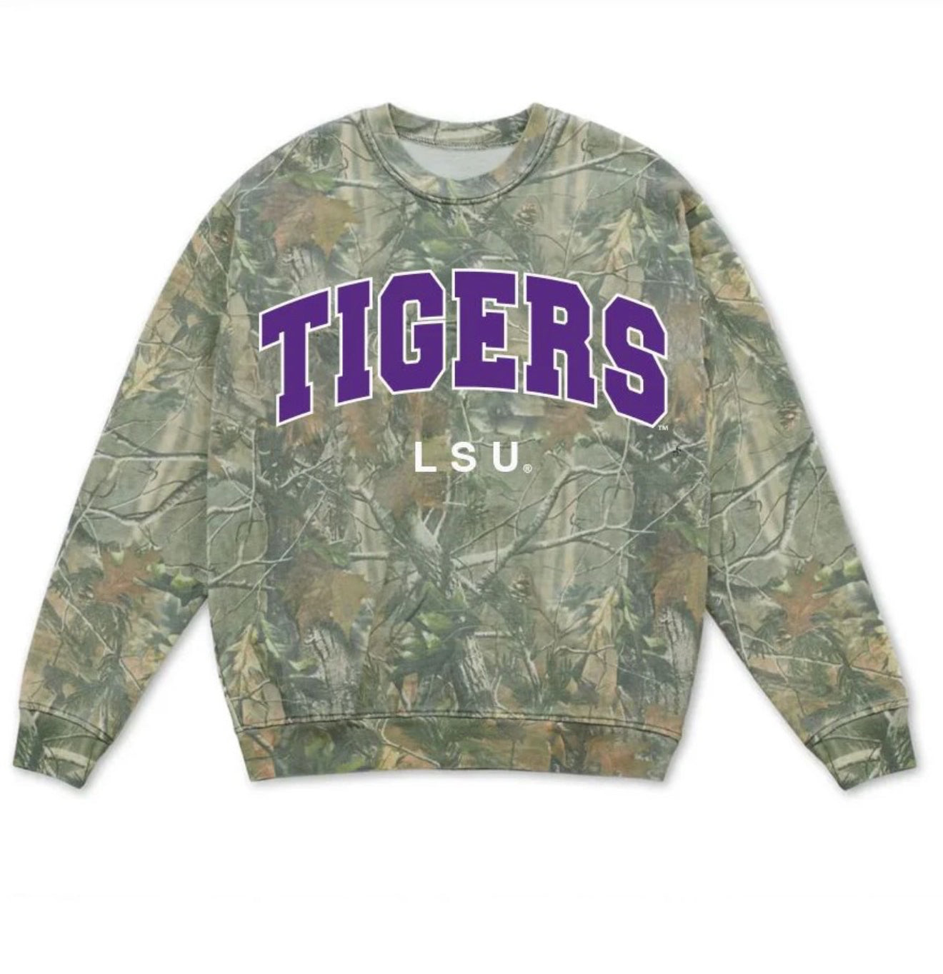 Bayou Camo Tigers Crewneck