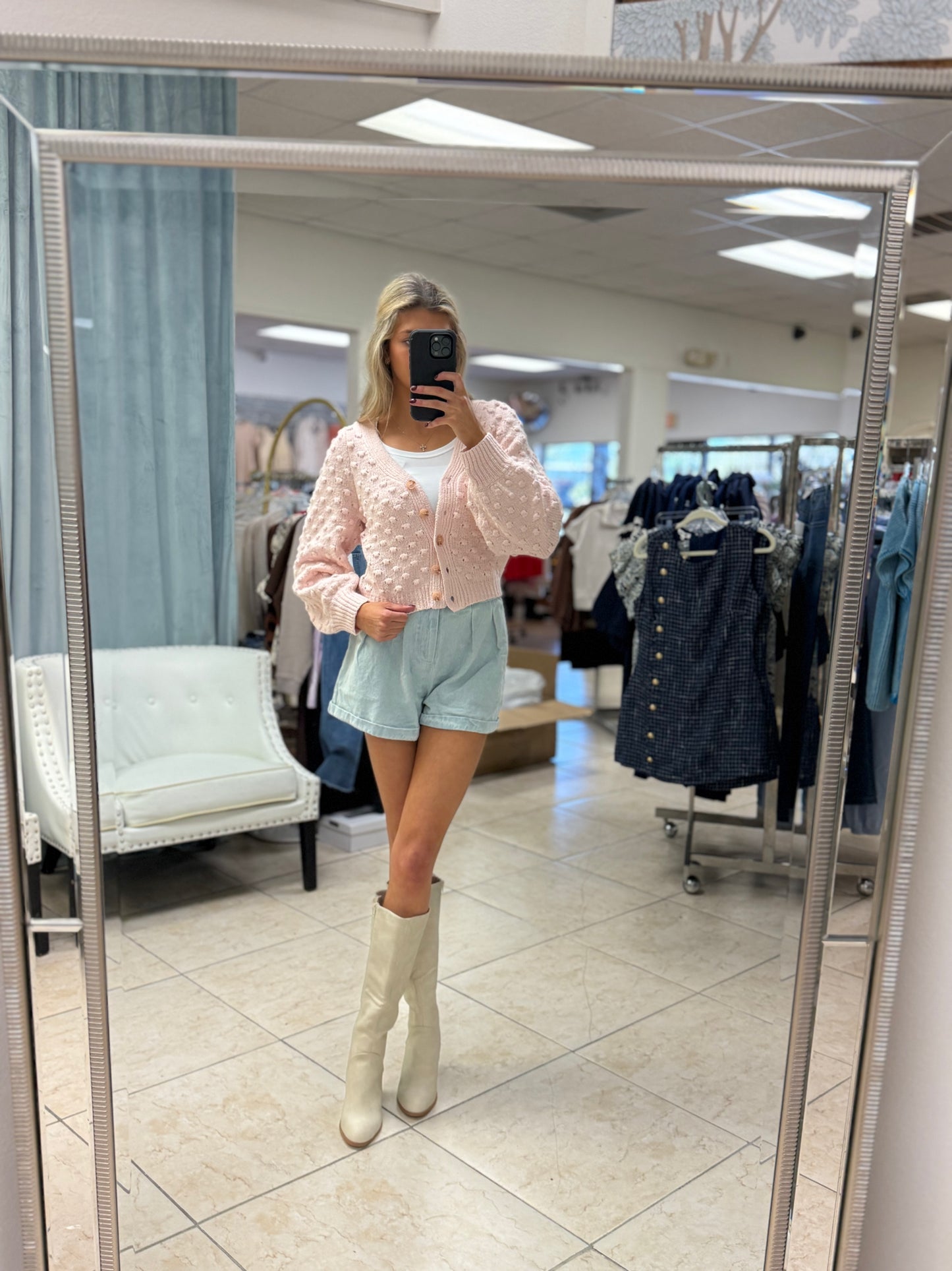 The Blush Popcorn Cardigan