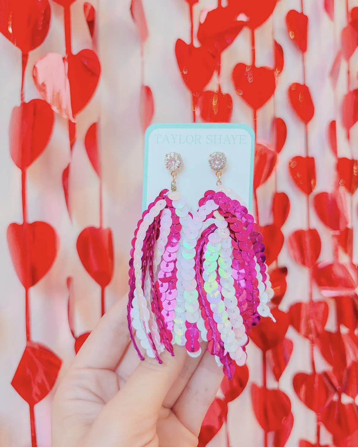 Valentines Sequin Tassle