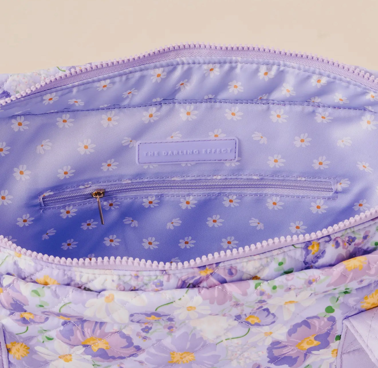 The Everyday Quilted Tote Bag-Bouquet Beauty Purple
