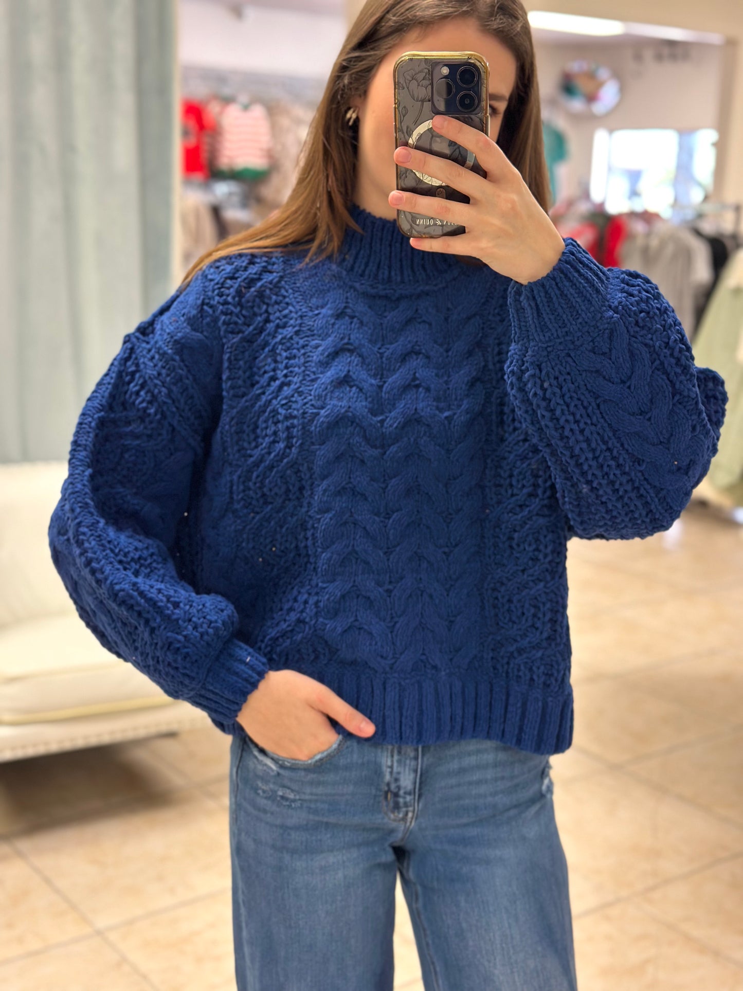 Warm Wishes Cable Knit Sweater