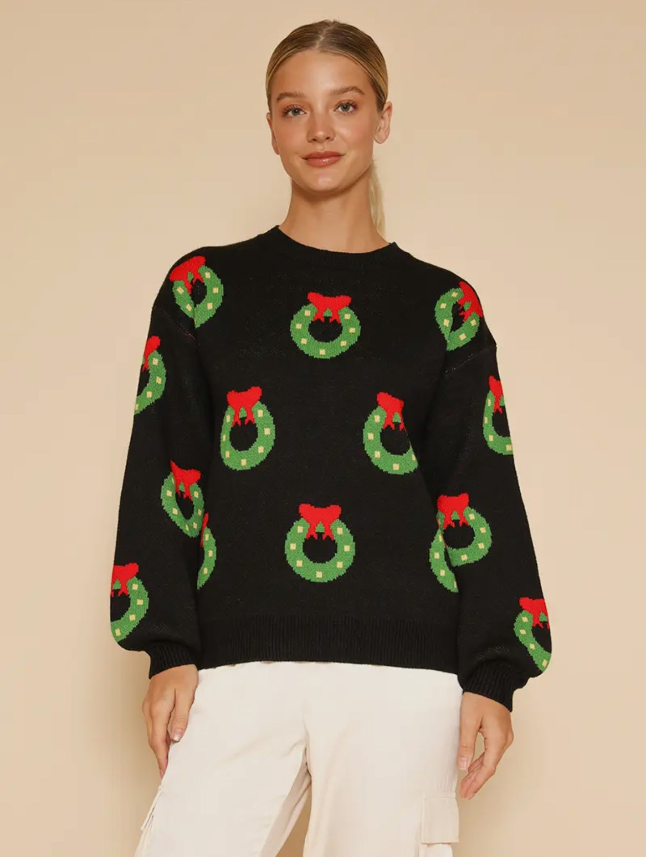Holly Wreath Wonderland Sweater