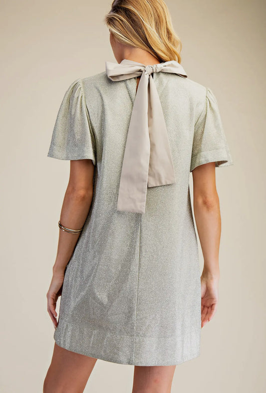 Silver Bells Bow-Back Dress