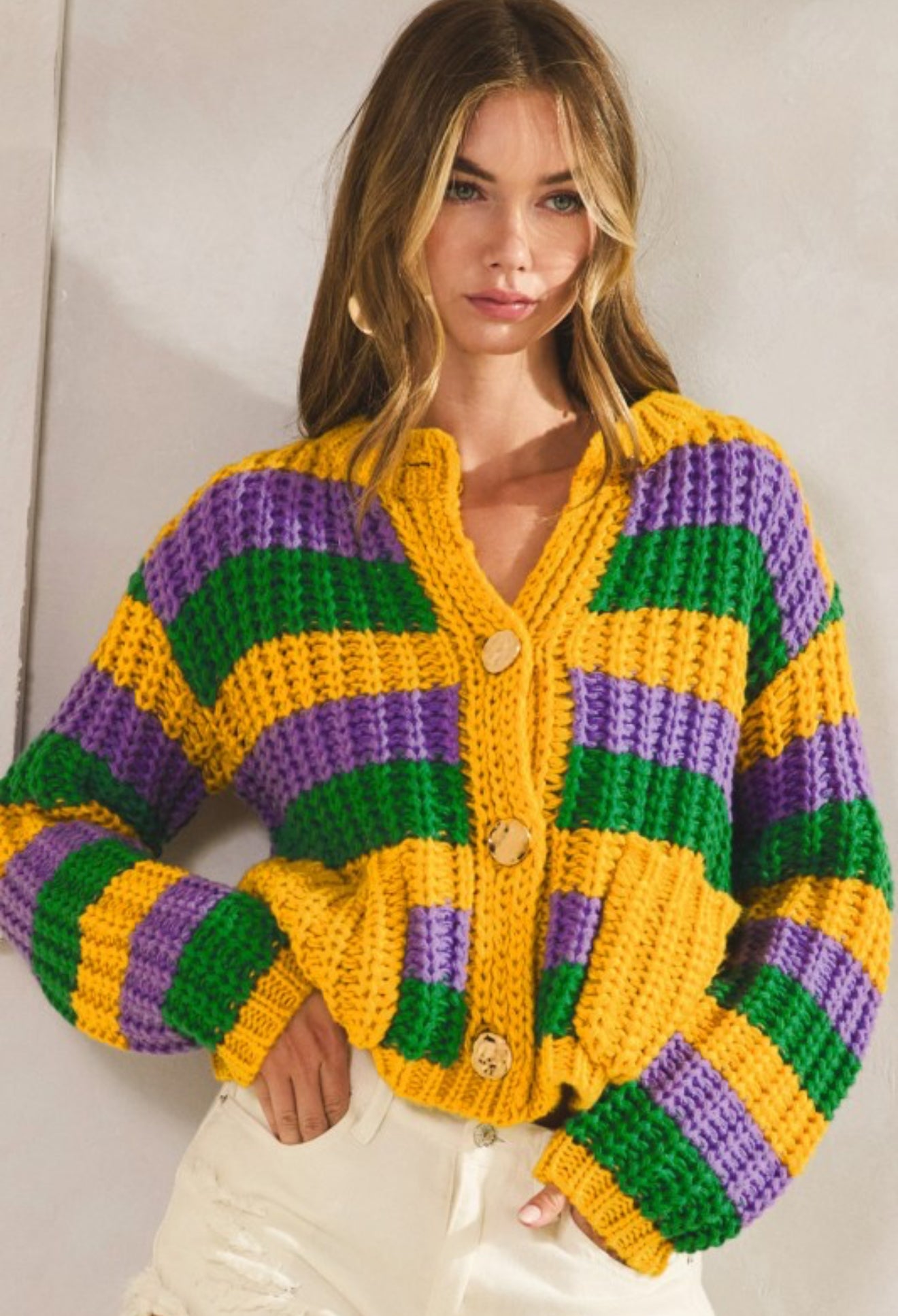 Carnival Queen Chunky Knit Cardigan