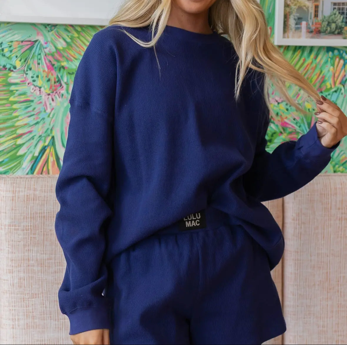 Lulu Mac Navy Waffle