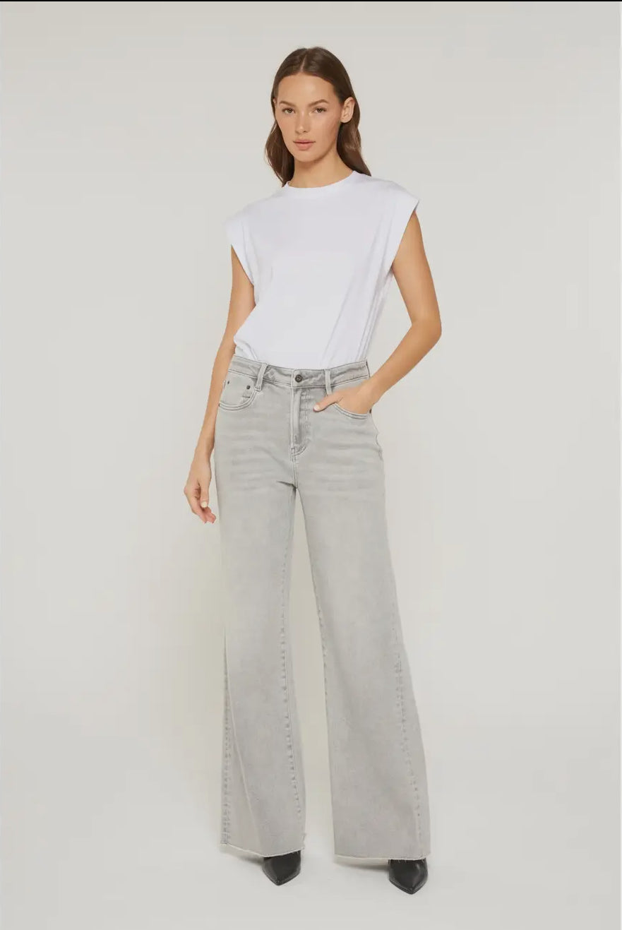 Mica Silver Lining Wide Leg Jeans