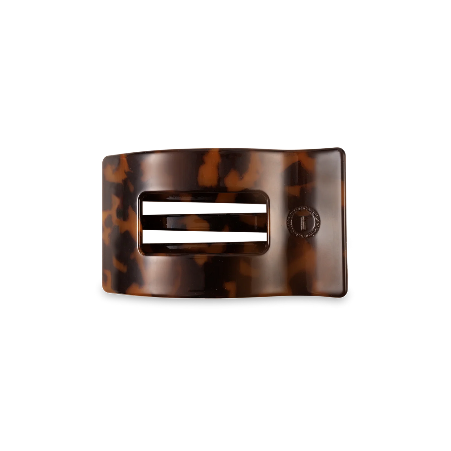 Flat Rectangle Hair Clip - Large - Tortoise