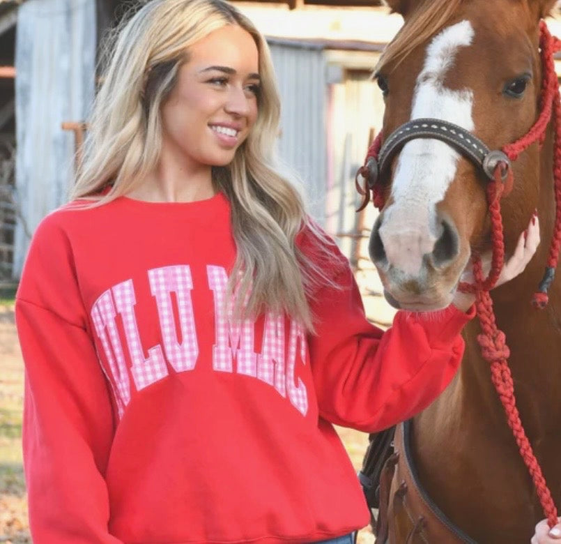 LULU MAC RED W/ PINK GINGHAM