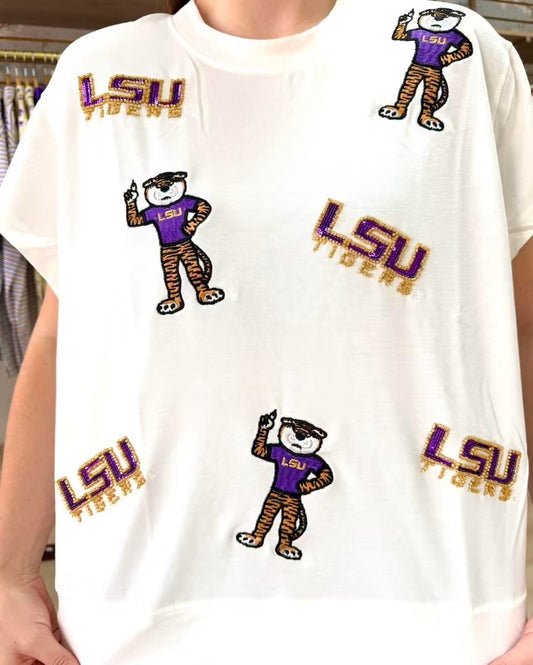 Emily Embellished Game Day Top