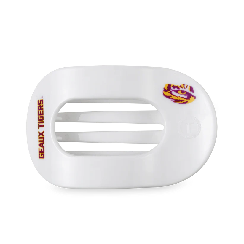 Geaux Tigers! Large Flat Round Hair Clip