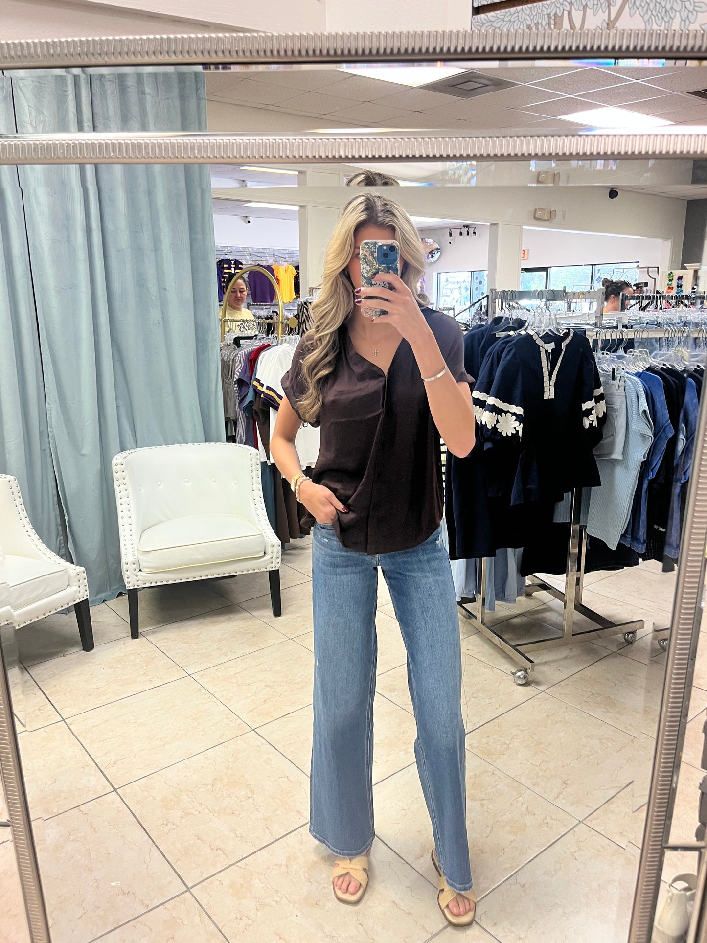 Bayou Forest Button Top