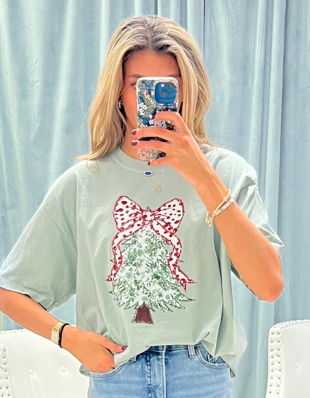 Tied Up Christmas Tree Tee