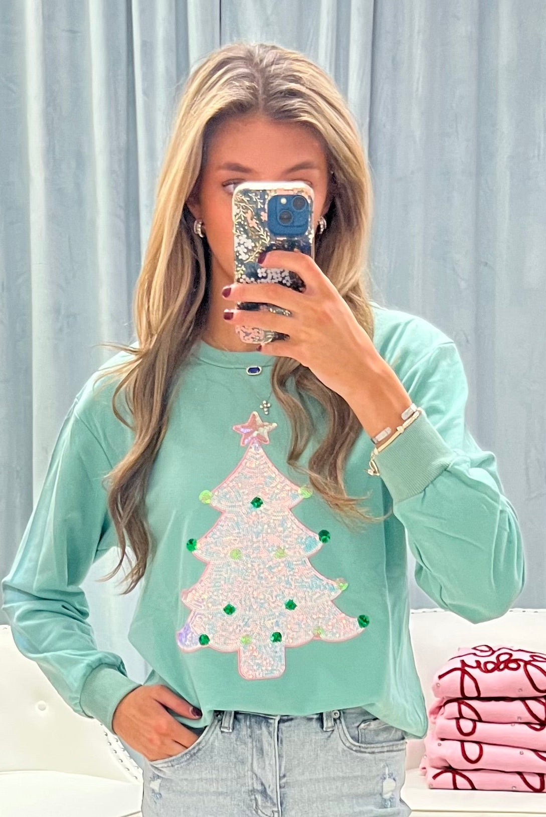 The Tinsel Tree Sequin Top
