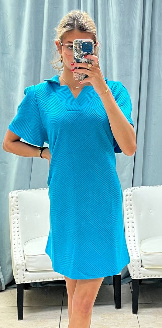 Avery Textured Knit Collar Dress