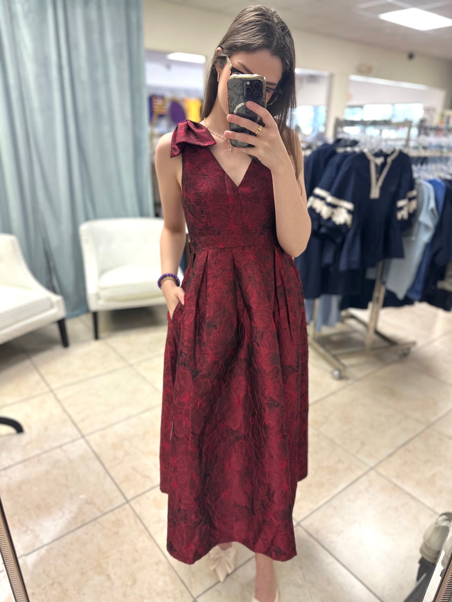 The Rosette Affair Midi Dress