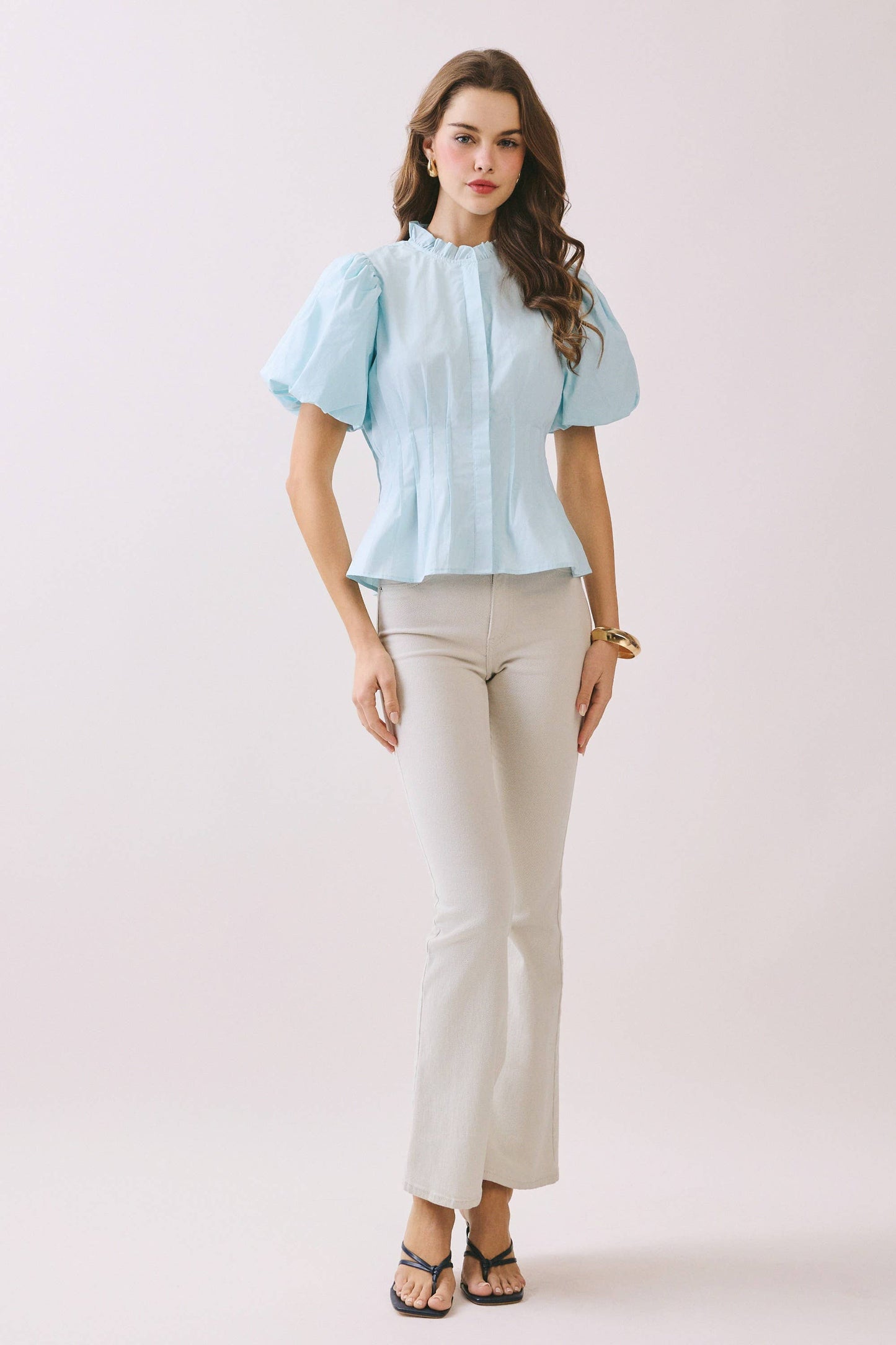 Vivienne Pintuck Puff Sleeve Blouse