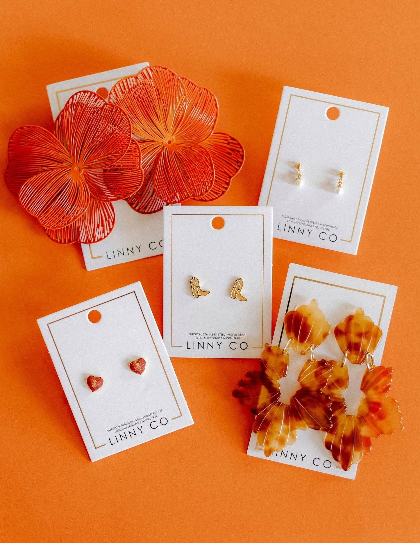 Screwback Stud Earrings - Millie Pearl Gold