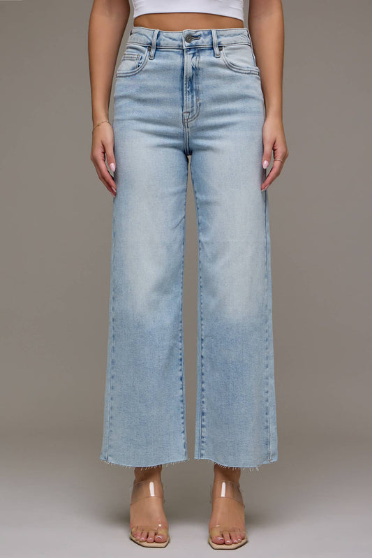 The Sutton Light Wash Wide Leg Jean