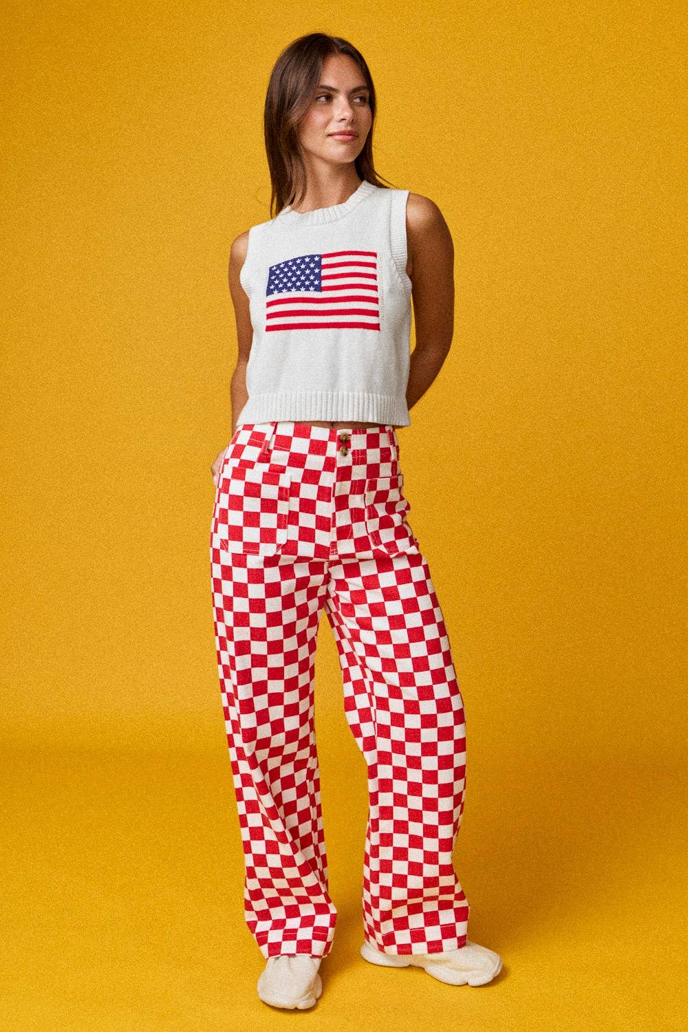 American flag Sleeveless Top