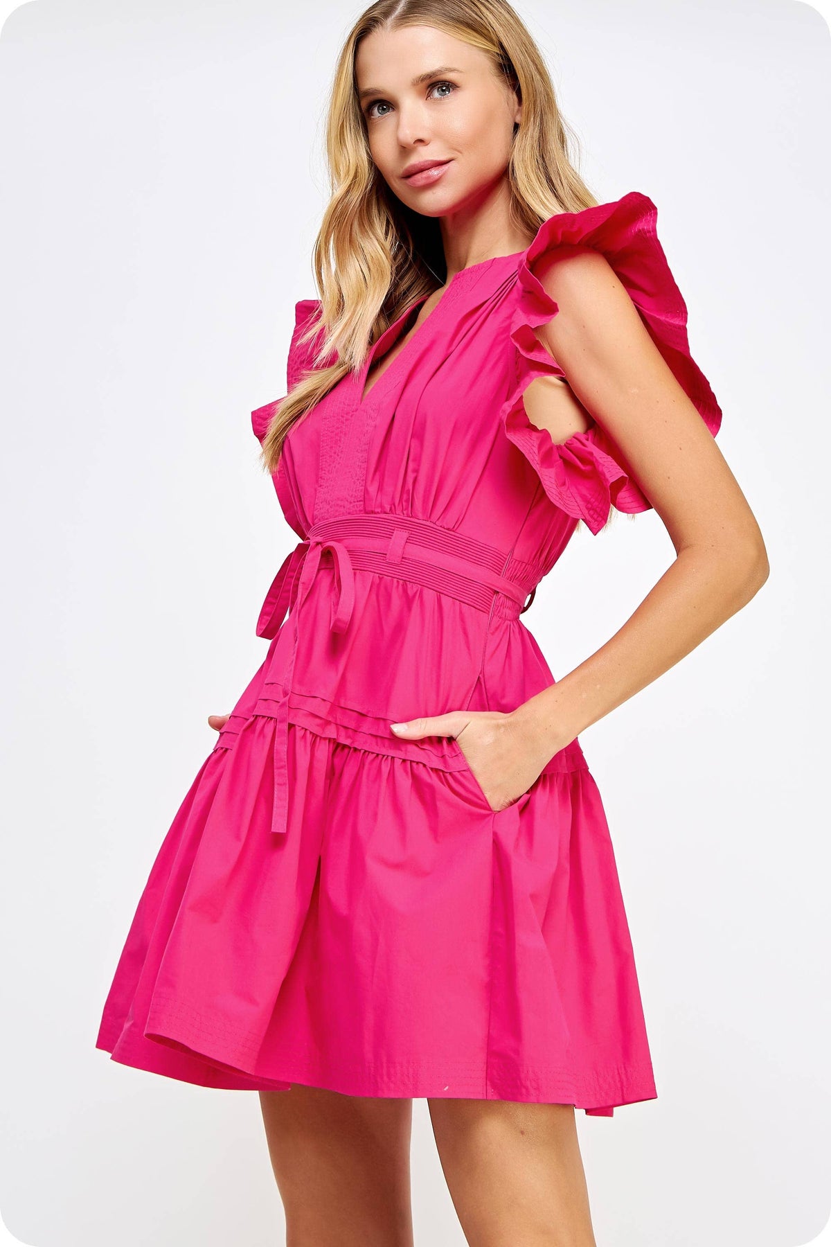 Jillian Sleeve Poplin Dress