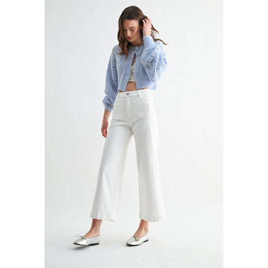 Colette High Rise Ankle Wide Leg Jeans