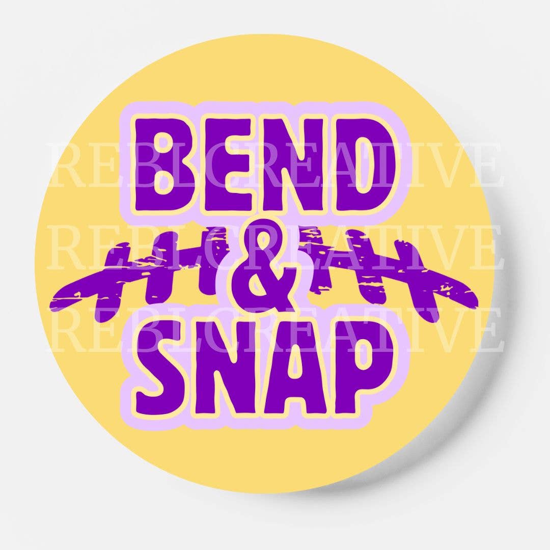 Bend & Snap - Purple & Yellow - Game Day Button