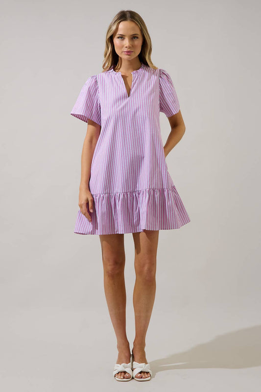 Pink Lemonade Stripe Mini Dress