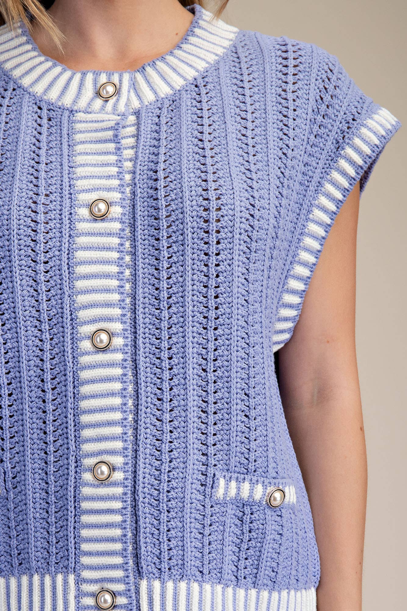 Winnie Stripe Sweater Vest