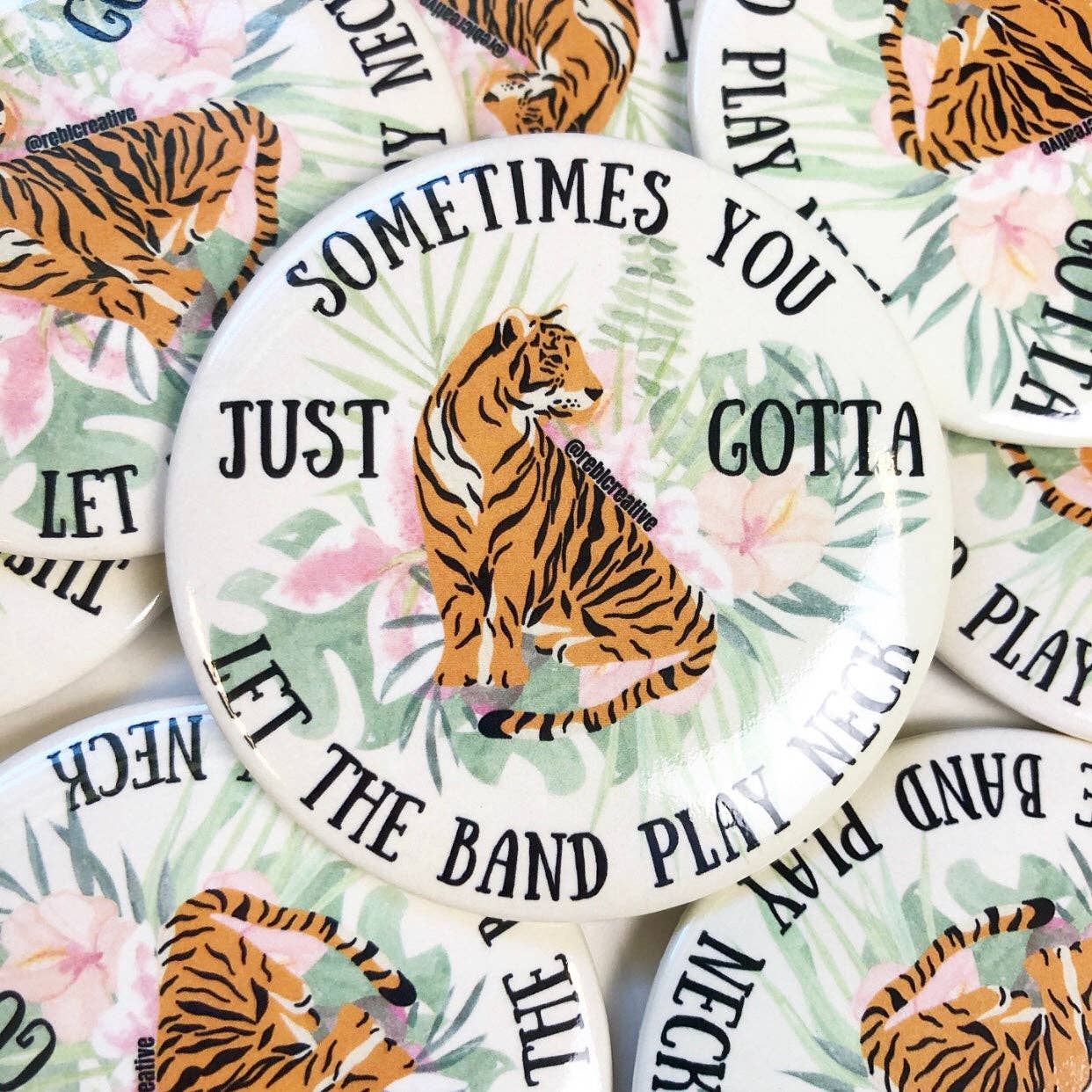 Neck - Tigers - Game Day Button