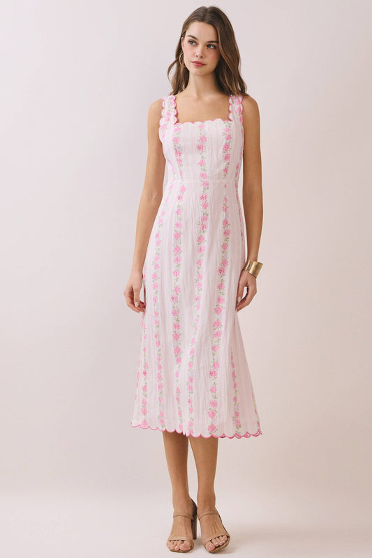 Blush Garden Scallop Dress