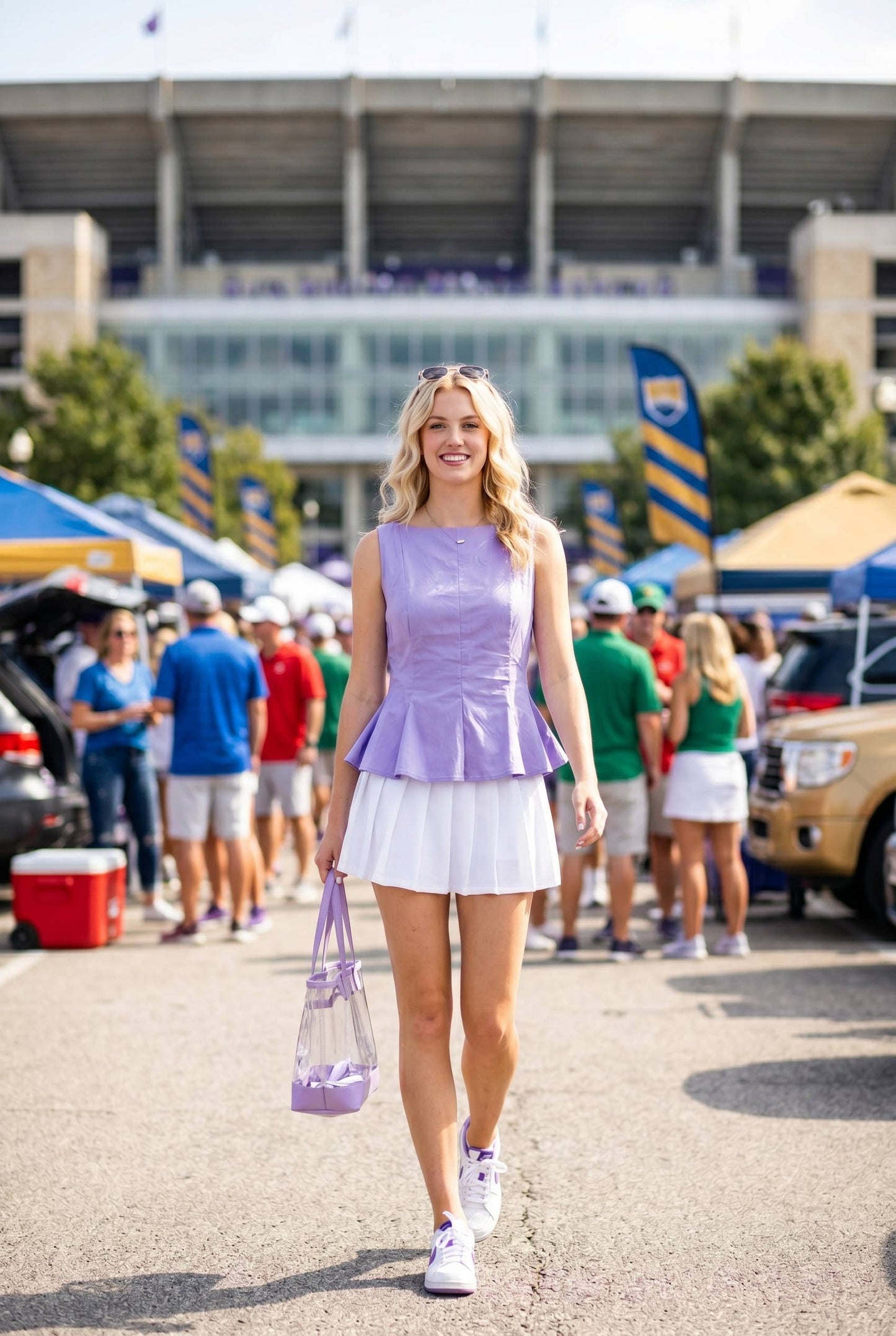 Tiger Tailgate Peplum Top