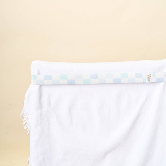 Stay-Put Towel Band-Check Blue